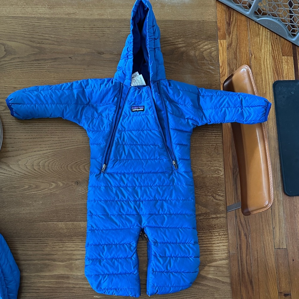 Patagonia Bright Blue Infant Snowsuit